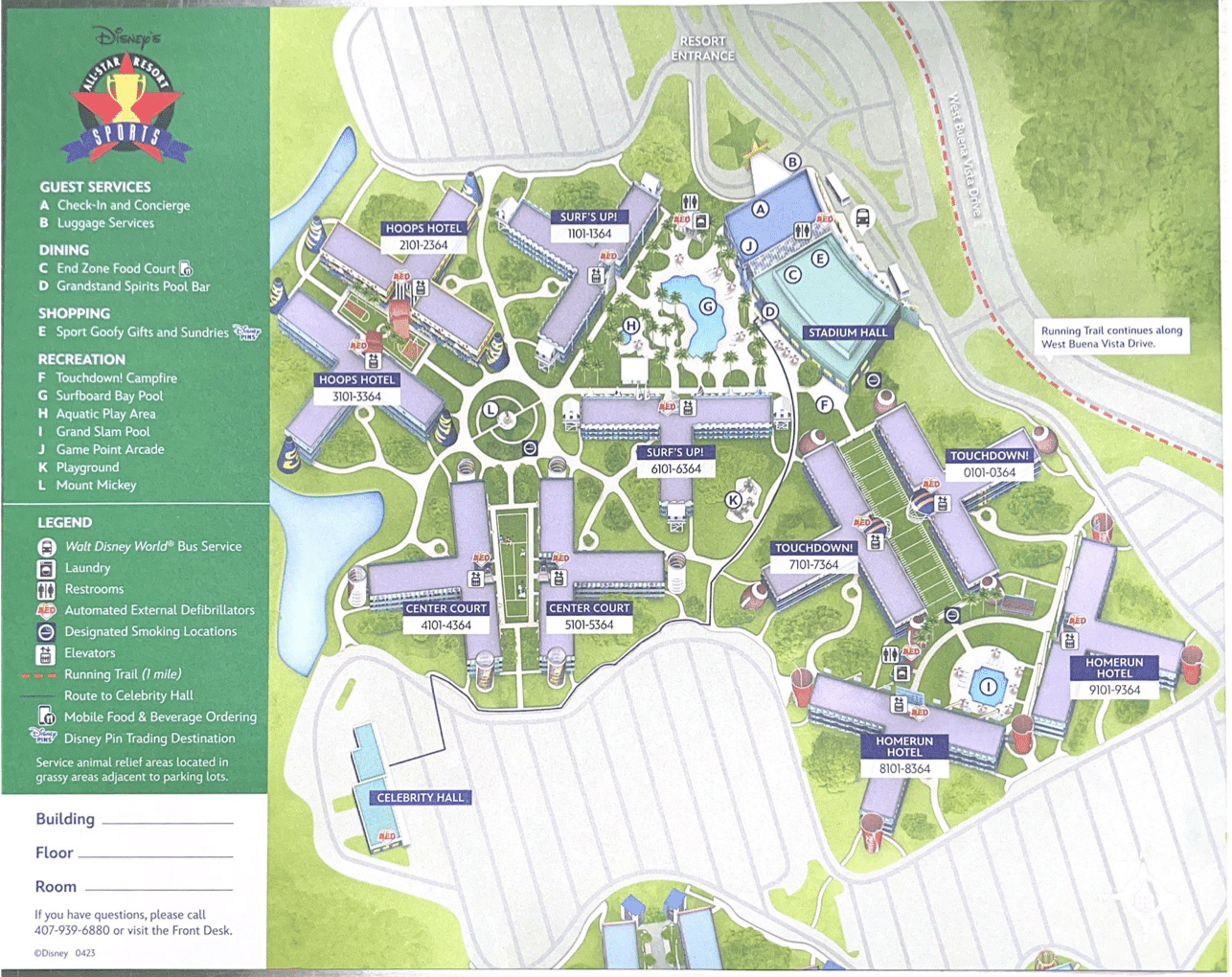 Disney’s All-Star Sports Resort Map